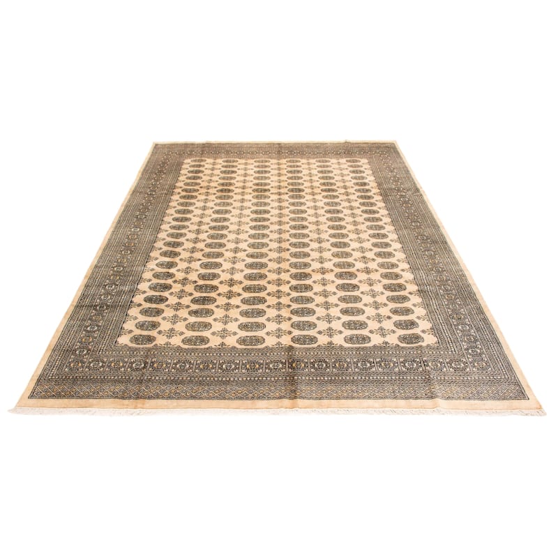 Finest Peshawar Bokhara Beige Rug 9'0" x 12'2" - 9'0 x 12'2