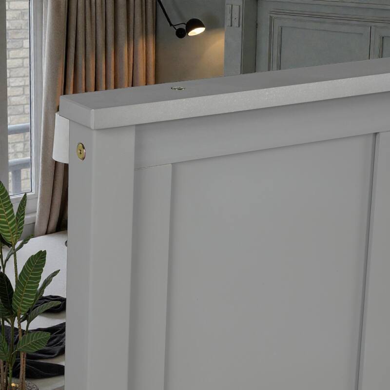 Twin Size Platform Storage Bed with 2 Drawers, Solid Wood & MDF Frame, Under-Bed Rolling Drawers, No Box Spring Needed