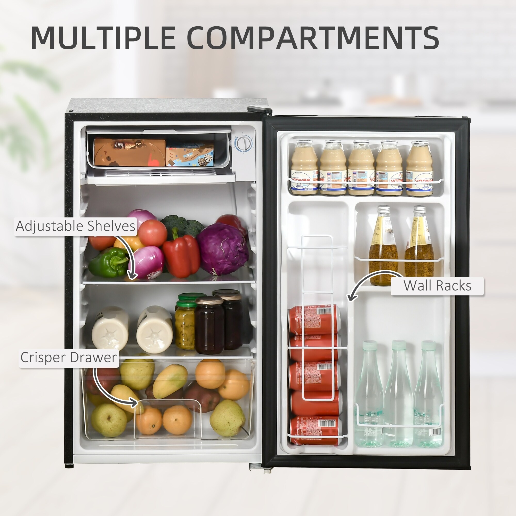 Mini fridge with crisper drawer cheap