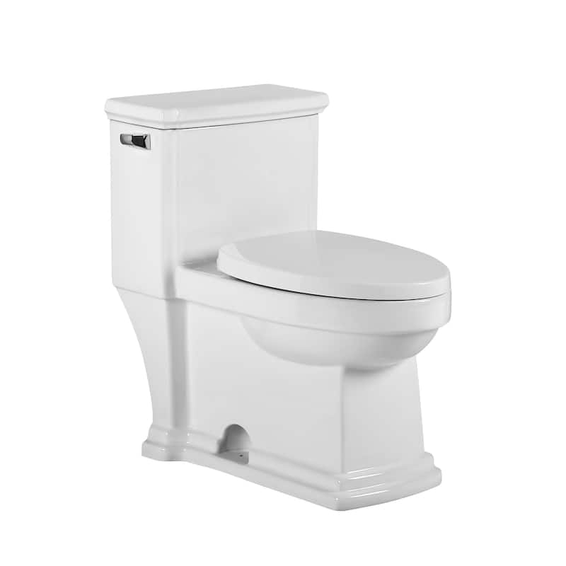 Whitehaus Magic Flush 1.28 GPF Floor Mounted One-Piece Elongated - White