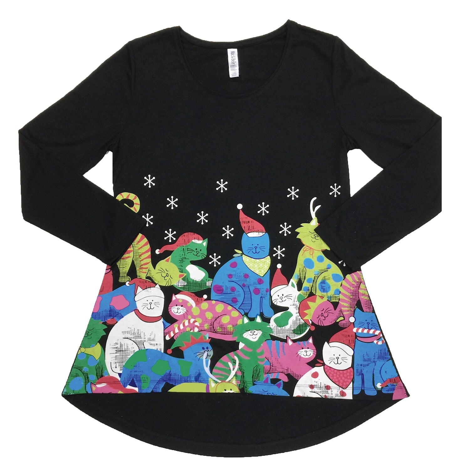 Shop Mccc Sportswear Women S Cat Party Tunic Top Winter Holiday