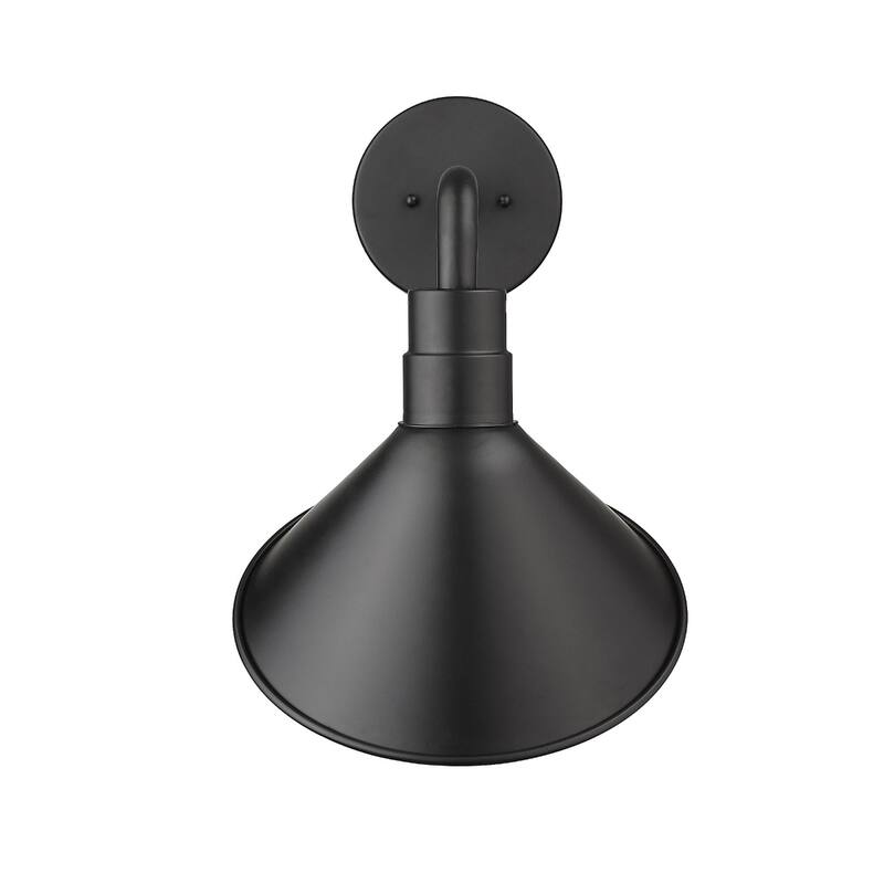 Modern Farmhouse Outdoor Wall Light Matte Black Steel Exterior Sconce with Wet Locations or Entryway