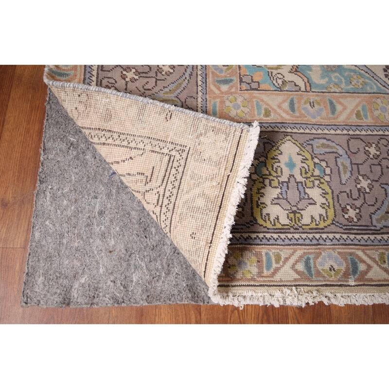 Over-Dyed Tabriz Persian Vintage Large Rug Hand-Knotted Wool Carpet - 9'8" x 13'2"