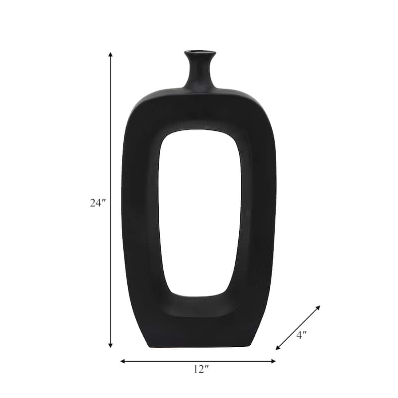 Sagebrook Home Modern Coastal Cut Out Ceramic Bud Vase