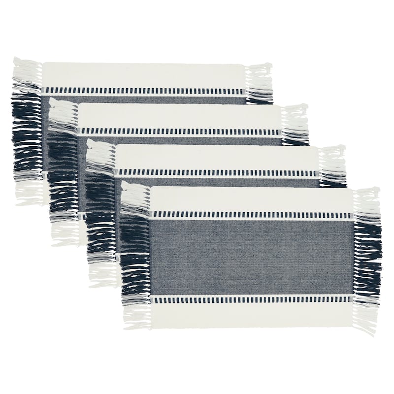 Tassel Trimmed Stripe Placemat (Set of 4)