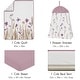 preview thumbnail 2 of 4, Sweet Jojo Designs Boho Floral Garden Flower Girl 4p Nursery Crib Bedding Set Purple Watercolor Bohemian Farmhouse Shabby Fringe