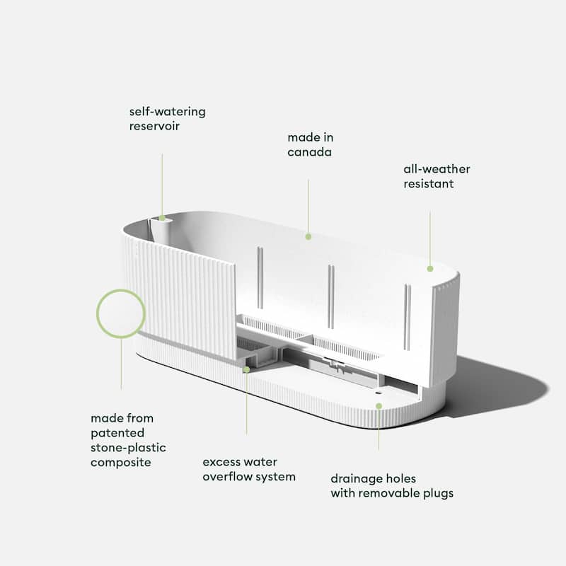 Veradek Demi Series 42'' Self-Watering Plastic Garden Bed
