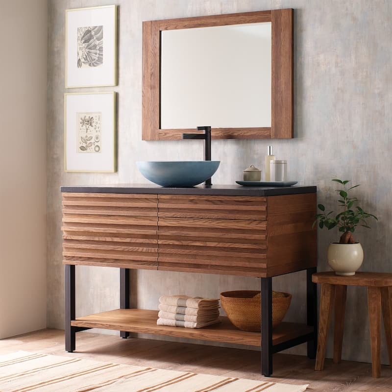 Winemaker Reclaimed Wood Freestanding Single Bathroom Vanity (Base Only)