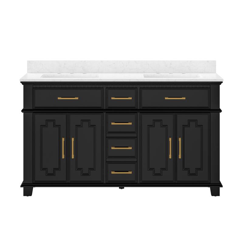 36 Inch Bathroom Vanity with Sink, Soft-Close Sliding Drawers & Cabinet, Bathroom Vanity Cabinet Set in White