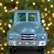 Iron Christmas Old Style TRUCK with Tree in Antique Blue - 21X9X9.25 ...