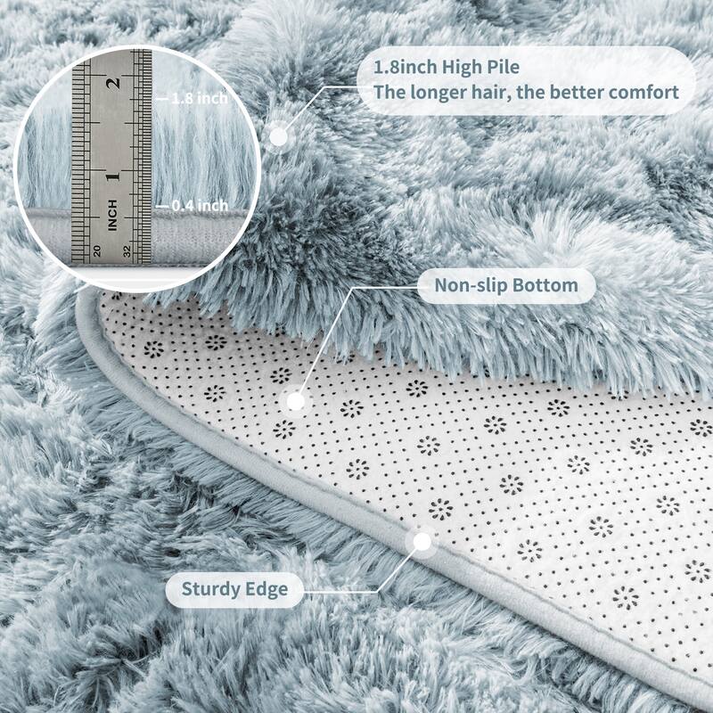 Silk and Wool Tie-Dyed Carpet, a Collision of Softness and Art - 5' x 8'