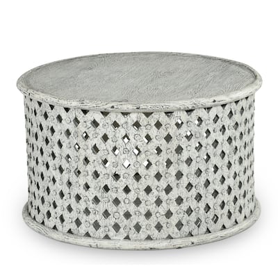 Steve Silver Shiloh Round Aged Alabaster Coffee Table