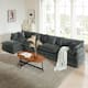 Option Gray 4-Seater Sofa+Ottomans
