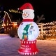 preview thumbnail 12 of 10, Glitzhome 8FT Lighted inflatable Snowman Globe Scene Decor