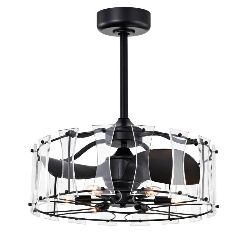 25 Inch Modern style Fandelier Lighted with Remote