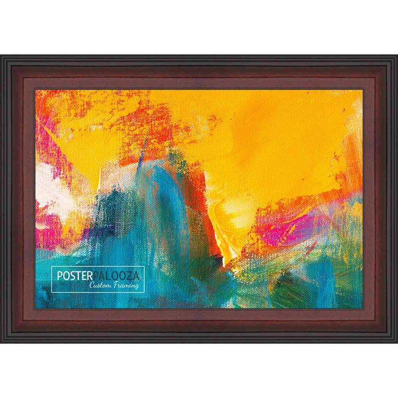 40x30 Contemporary Mahogany Wood Picture Frame Complete with Frame