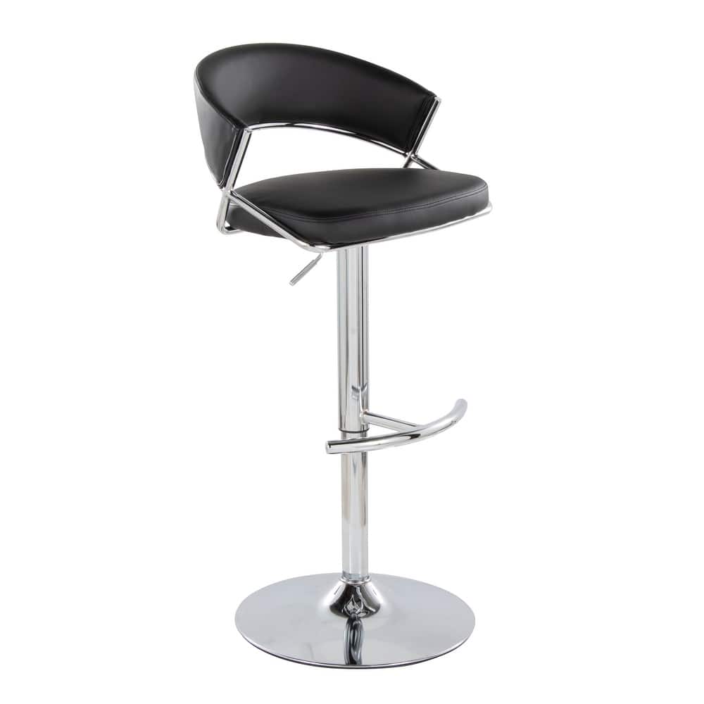 Silver Orchid Tatyana Adjustable Bar Stool with Rounded T Footrest (Set of 2)