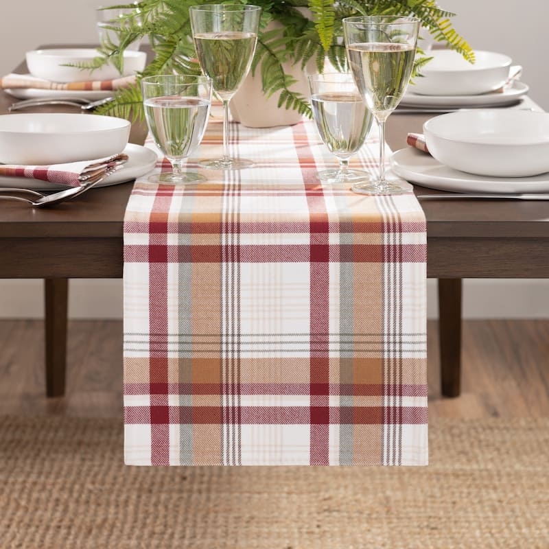 Seneca Plaid Harvest Cotton Table Runner - 13x90