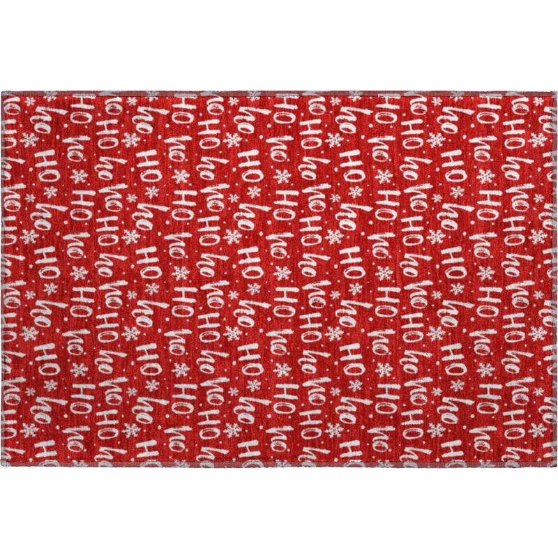 Premium Washable Super Soft Christmas Ho Ho Mayfield Rug