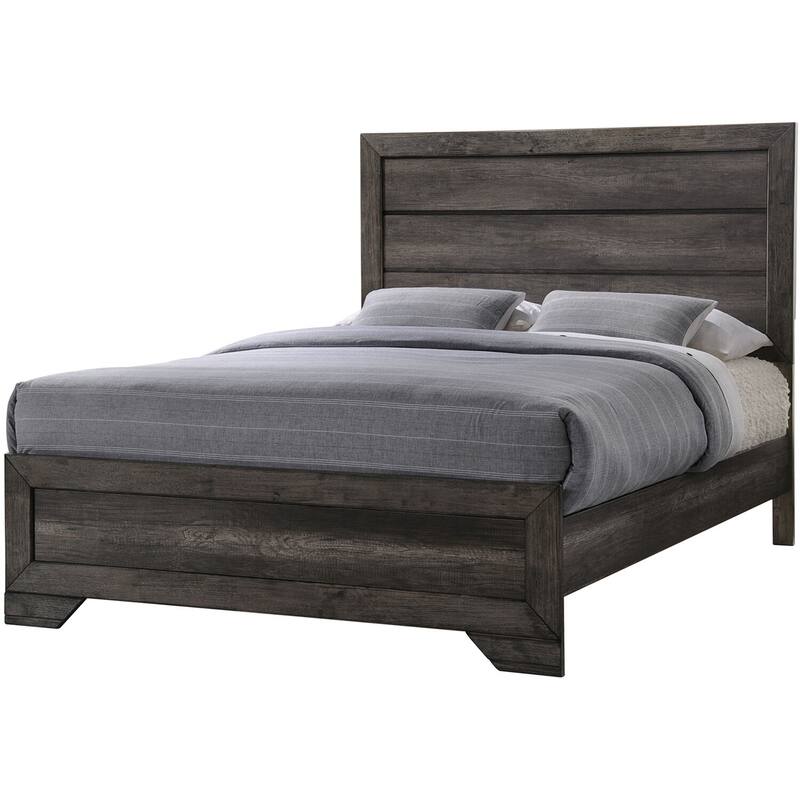 Hanover Bramble Hill 5-Piece Bedroom Furniture Set with King-Size Bed Frame in Weathered Gray Finish