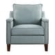 preview thumbnail 1 of 5, Uttermost Charlotta 31 Inch Wide Wood Frame Accent Chair with Nailhead Sea Mist