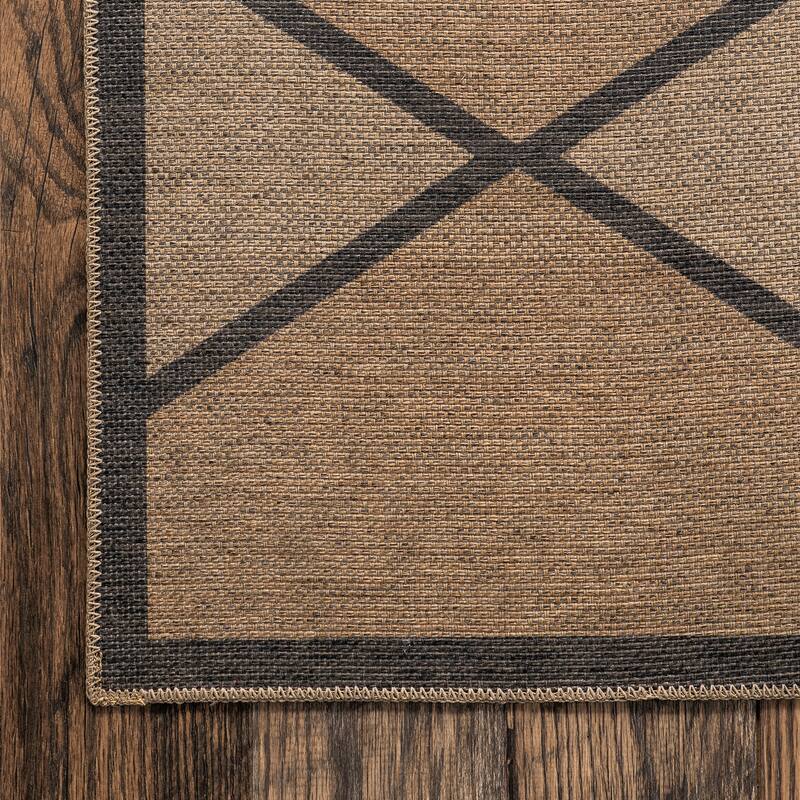 Nuloom Runa SuperiorWash Lattice Easy-Jute Machine Washable Area Rug