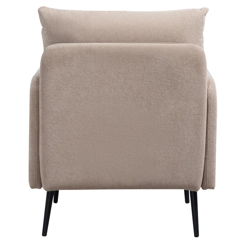 Accent Chair With Metal Black Legs,Comfy Chenille Club Fabric Armchair,Single Sofa Chair, Accent Club Guest Chair