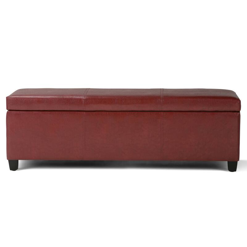 WYNDENHALL Franklin 48-in. Wide Contemporary Rectangular Storage Ottoman