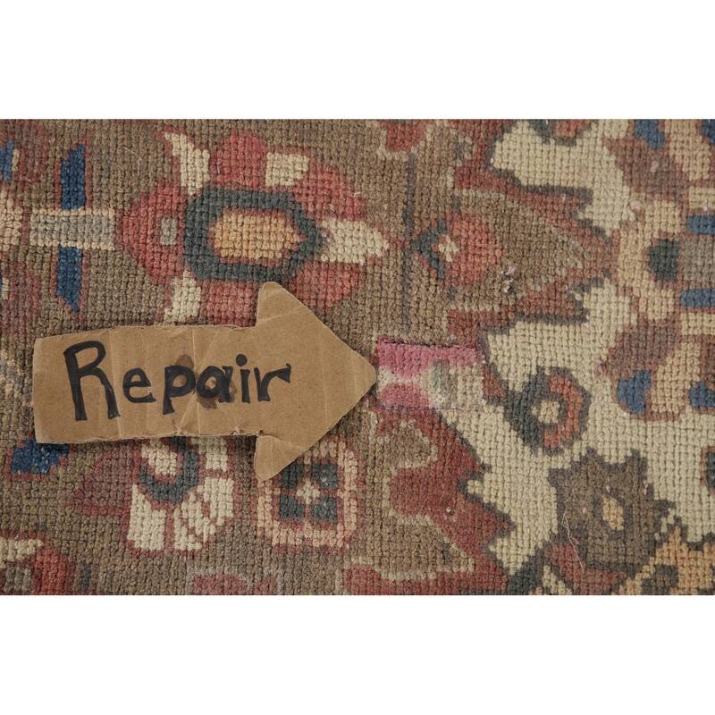 Pink Bakhtiari Vintage Persian Area Rug Handmade Wool Carpet - 6'10" x 9'10"
