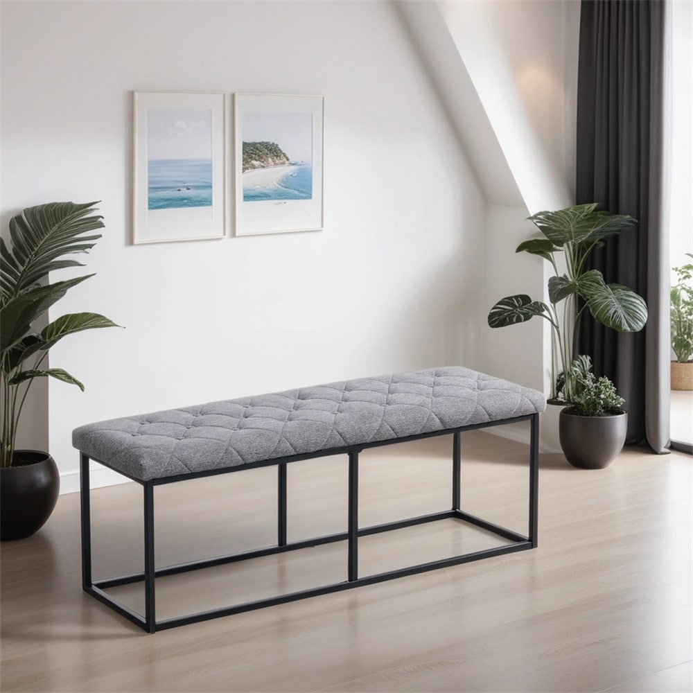 Tufted Extra Long Entryway Bench Bedroom Benches Dining Benches