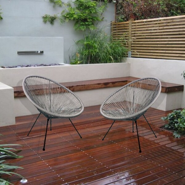 Grey Acapulco Outdoor Patio Chair Single Chair - Bed Bath & Beyond
