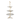 Curata Hammered Stainless Steel with Golden Vine Stand 3-Tier Server