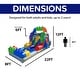 preview thumbnail 3 of 7, HeroKiddo 12 FT Block Party Dual Lane Backload Inflatable Water Slide with Attached Pool & Air Blower, Commercial Grade, Outdoor