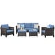 preview thumbnail 89 of 92, OVIOS 5-piece Patio Furniture Wicker Outdoor High-back Seating Set