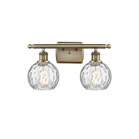 Innovations Lighting Athens Water Glass 2 Light 16" Bath Vanity Light