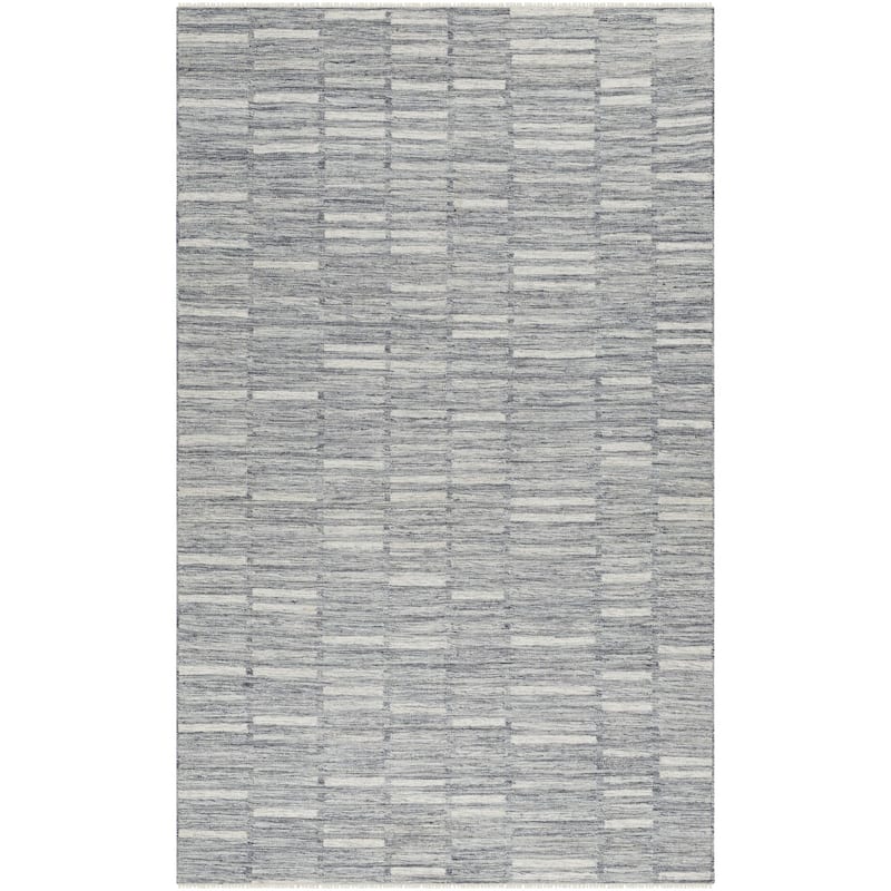 Madilyn Mid-Century Modern Stripe Fringed Area Rug