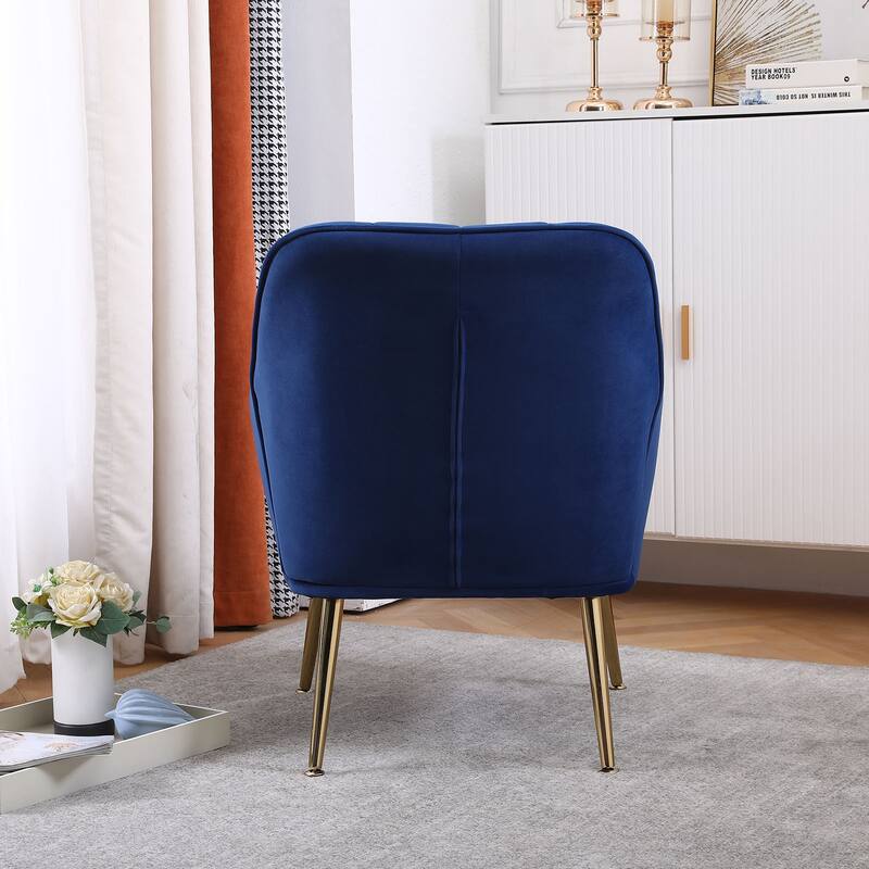 Modern Mid Century Velvet Armchair