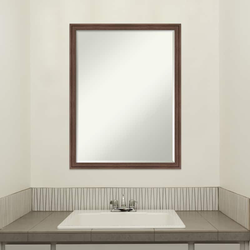 Florence Half-Inch-Bevel Framed Bathroom Vanity Wall Mirror - Glass Size 18x24