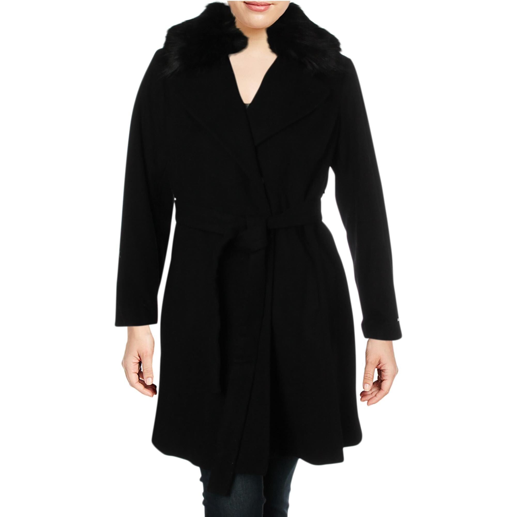 women's plus size wrap coats