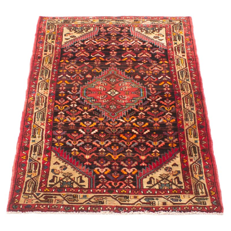ECARPETGALLERY Hand-knotted Andelz Black Wool Rug - 3'5 x 6'2