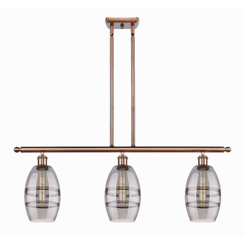 Innovations Lighting 516-3I-9-36 Vaz Linear Vaz 3 Light 36" Wide - Antique Copper / Smoked