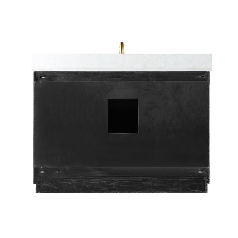 Altair Gazsi Bathroom Vanity with Composite Stone Countertop without Mirror