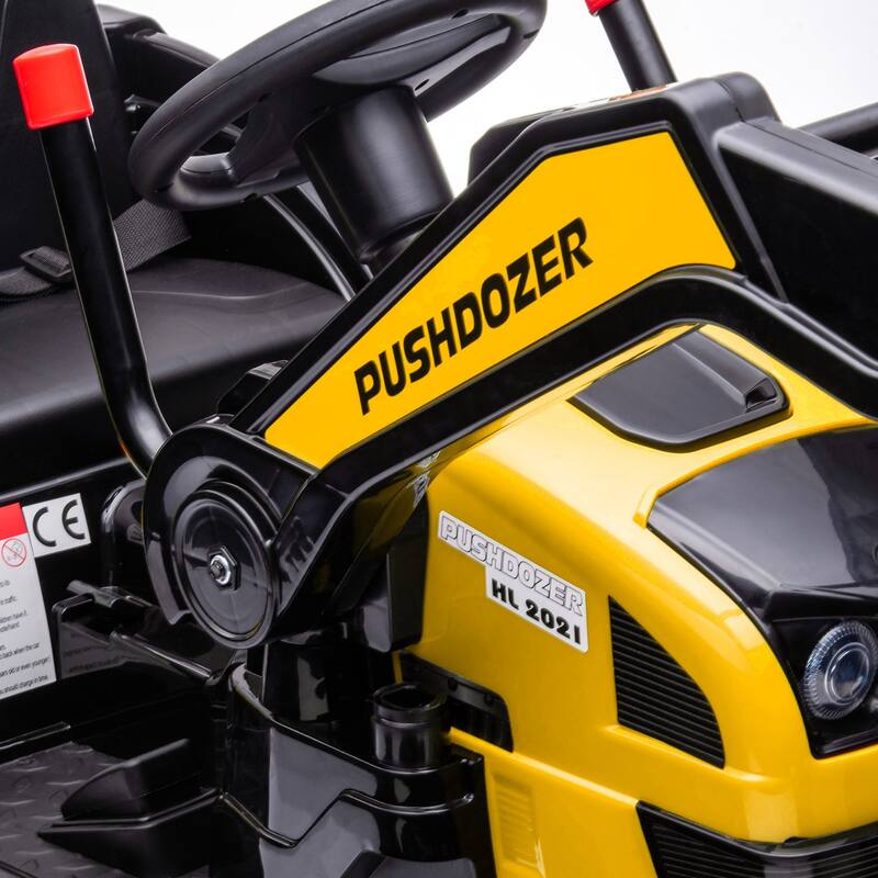 6V Kids Ride on Excavator, Bulldozer, Electric Construction Vehicle, Battery Powered Truck with Adjustable Bucket