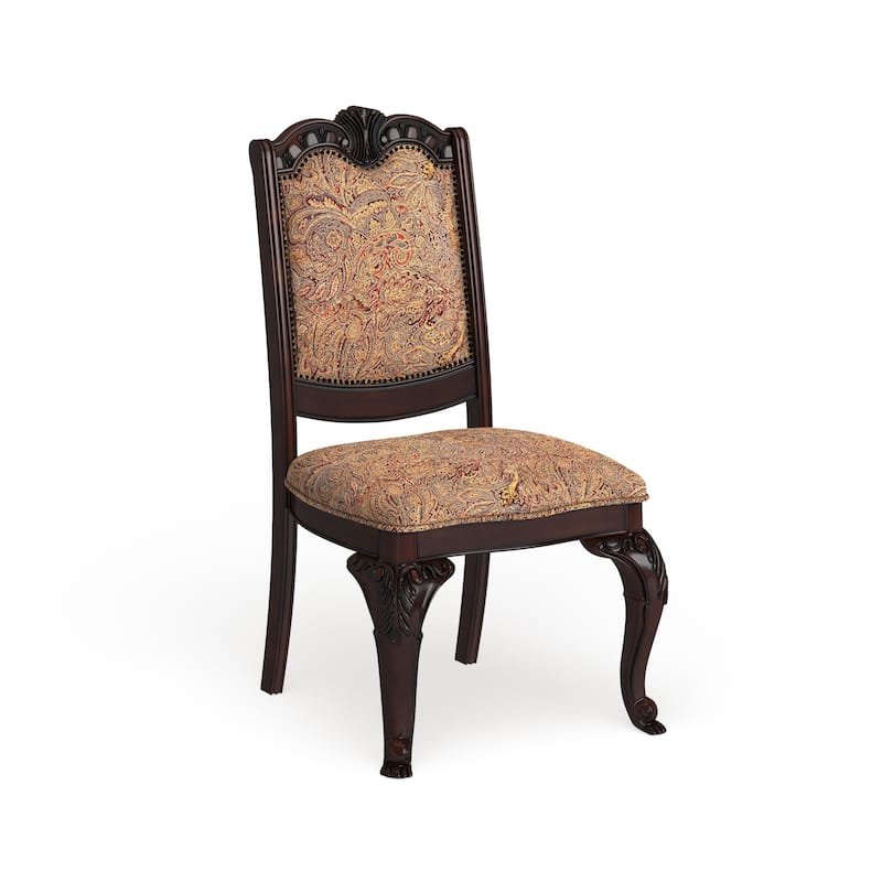 Furniture of America Kova Traditional Cherry Fabric Formal Dining Chairs (Set of 2)