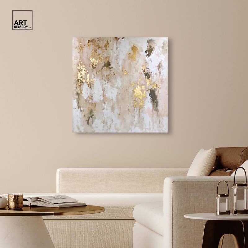 Golden Glimmer Gesture II Canvas by Art Remedy, Gallery Wrapped