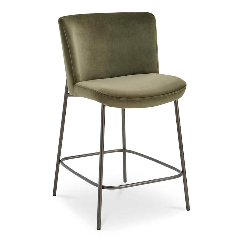 NADAAL STUDIOS Amaris, Counter Stool With Performance Fabric - 21.7"W x23.4"D x37.4"H