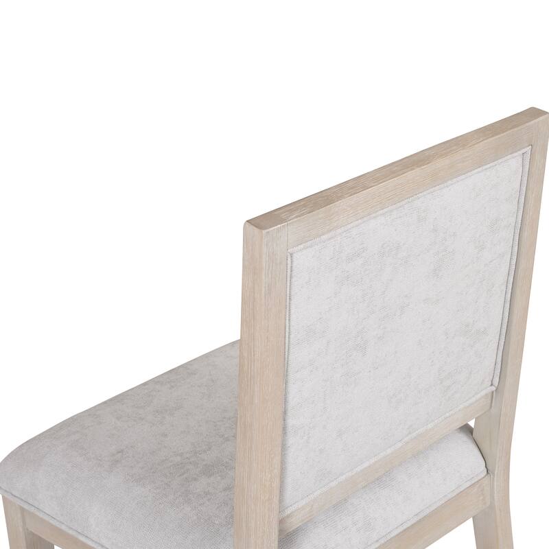 Furniture of America Durem II Modern 7-Piece Solid Wood 86-inch Dining Table Set