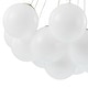 preview thumbnail 7 of 9, Glam 13-Light Opal Glossy Glass Cloud Bubble Cluster Chandelier - Brushed Brass - 19.7in
