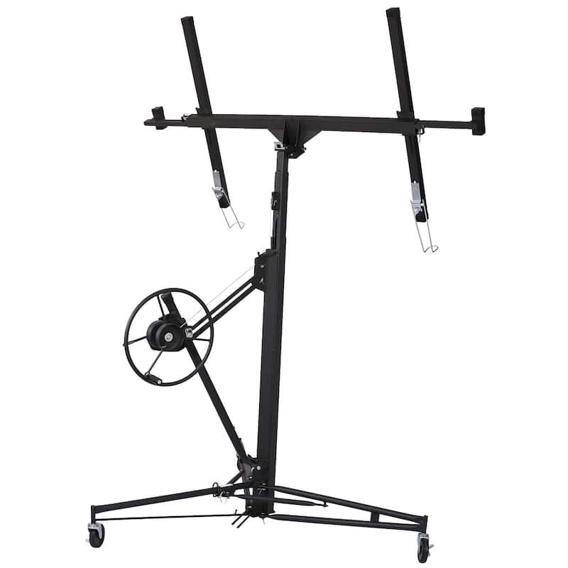 16 ft. Black Drywall Lift Panel Lift Drywall Panel Hoist Jack Lifter