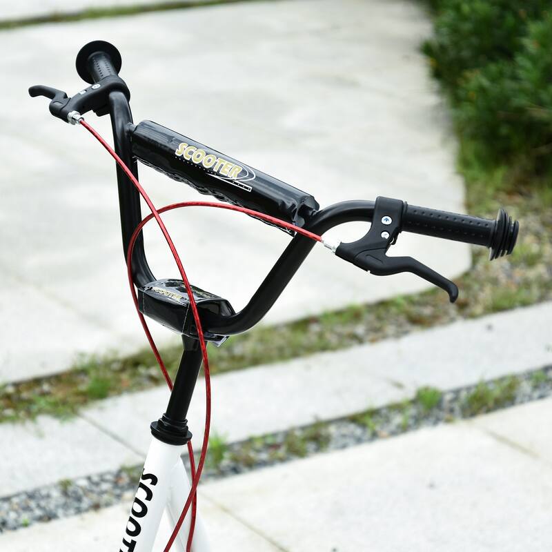 Adjustable Kick Scooter for Kids with Dual Brakes, Inflatable Tires, Basket, and Cup Holder - Ages 5-12
